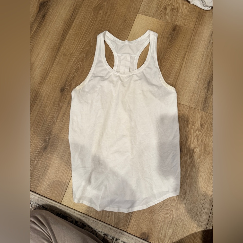 Lululemon White Racerback Tank Top